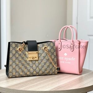 NEW Gucci padlock small bees shoulder bag GG supreme (FREE GIFT WITH PURCHASE)